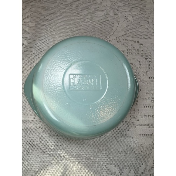 VTG Glasbake 2 Quart Casserole Dish J514 White Microwave Safe Made in the USA - Picture 3 of 9